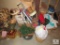 Large Lot of Christmas Decorations & Baskets & Other Home Decorations