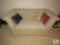 Small Love Seat Sofa Couch Beige High Arm rest
