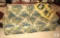 Vintage Bold Print Sofa Couch Off-White Blue Green Floral w/ Matching Quilt