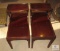 Lot 2 Matching Side Tables 2 Tier Cherry Wood Finish