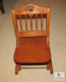 Kids Childs or Doll Small Wood Rocker Rocking Chair