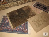 Lot of 5 Small Area Rugs Various Colors and Sizes