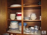 Cabinet Contents Johnson Bros Hunting Country Blue White China Dishes +