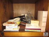 Cabinet Contents Pans Electric Mixer Cookbooks Bowl +