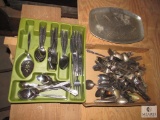 Lot of Vintage Daisy Interpur Stainless Flatware & Various Silver Plate Silverware