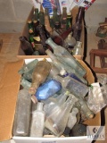 Large Lot of Vintage Glass Bottles 2 Boxes!