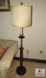 Unique Wood Twist Spindle Floor Lamp