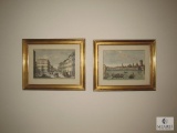 Lot of 4 Framed Giuseppe Zocchi Colored Prints
