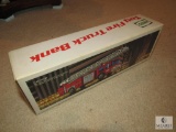 New in the box Hess Toy Fire Truck Bank Red