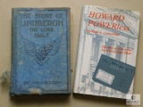 Lot 2 Hardback Books The Story of Lindbergh The Lone Eagle & Howard Powerless