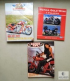 Lot 3 Paperback Motorcycle Books 2 Catalogs & Honda Gold Wing & Valkyrie Book