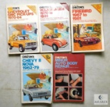 Lot 5 Chilton's Repair Books Chevy II Nova Firebird GMC PIckups Volkswagen Minor Auto Body