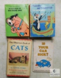Lot of 4 Kids Paperback Books Cats, Flintstones Mystery, Tweety & Sylvester, & Is Your Car Sick
