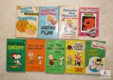 Lot 9 Kids Paperback Books Dennis The Menace, Snoopy & Charlie Brown, & Heathcliff