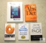 Lot 5 Books, The one Minute Manager, Company, The Abs Diet, On the same Page ( has notes written on