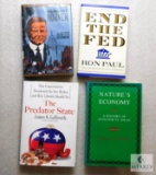 Lot Political Hardback Books - Nature's Economy ( Donald Worster) The Predator state (James K.