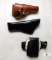 Lot 3 Pistol Holsters 1 Monte Carlo IN75, 1 Hunter Brown Leather & 1 Black Ankle Holster