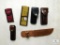 Lot 5 Knife Holsters w/ 4 Leather Holsters