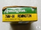 20 Rounds Remington 7mm-08 REM 140 Grain Ammunition Ammo