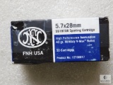 50 Rounds FN 5.7x28mm Sporting Cartridge Ammunition