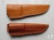 2 leather fixed blade sheaths for 4