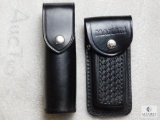 Safariland leather mace case and Maxam leather knife case