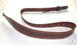 Leather hand painted cobra rifle sling