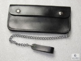 Leather Biker style wallet with chain