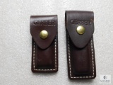 2 Gerber factory leather knife cases for folders