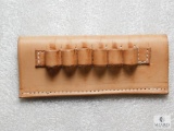 6 loop leather cartridge slide fits .44/.45 caliber ammo