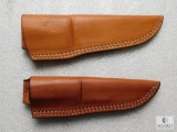 2 leather fixed blade sheaths for 4