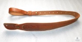 Padded leather deer head rifle sling