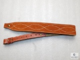 Leather stitched rifle sling fits one inch swivels