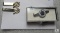 Lot Vintage 2 BSA Boy Scout Exploring Tie Bars & Scouting Rounds a Guy Out Tie Bar