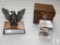 Eagle Scout 1973 Vintage Trophy & Lucite Cube - New