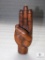 Unique Hand Carved Wood Scout Hand Sign Trophy Statue 8