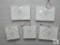 Lot of 5 Boy Scouts Logo Etched Crystal Diamond Shaped Ornaments 1993