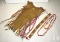 Leather Tasseled Vintage Camp Fire Girls Vest & Beaded Necklaces