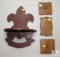 Lot of 3 Cub Scouts Small Plaques & Wood BSA Shelf