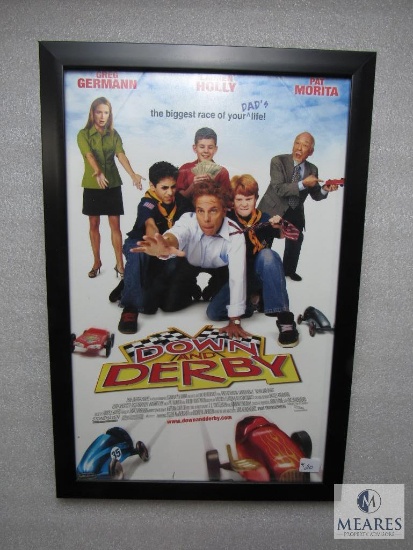 18.5" x 13" BSA Down and Derby Pinewood Race Movie Poster Framed