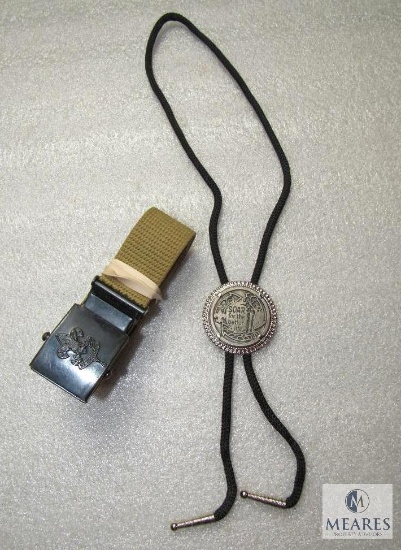 Boy Scouts Canvas Belt & Bolo Tie "Soar for the Better Life"
