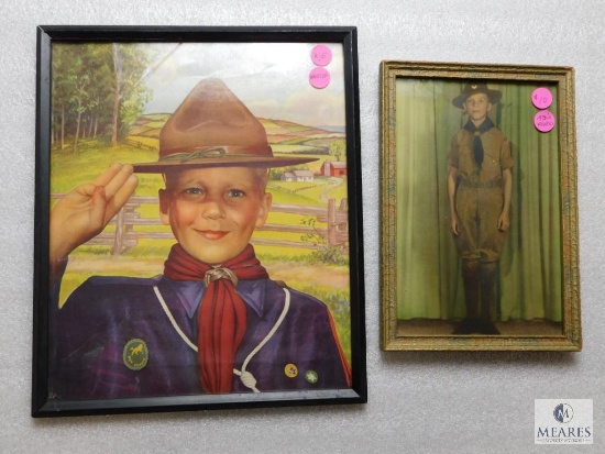 1930's Boy Scout Photo Picture 6" x 9" & British Scout Print 10" x 13"
