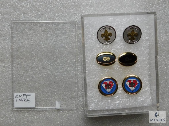 Lot of 3 Sets BSA Boy Scout Cuff Links