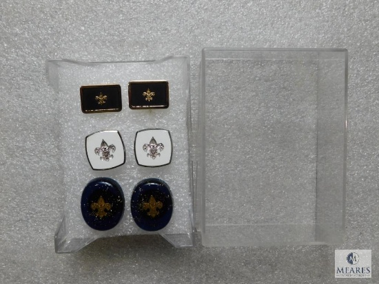 Lot of 3 Sets BSA Boy Scout Cuff Links