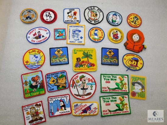Lot 26 BSA Patch Collection Cartoon Characters Mickey Mouse, Snoopy, Taz, Underdog, Yogi Bear +