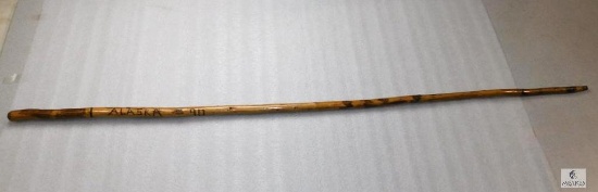 54" Wood Walking Stick Hand Carved "Alaska 90"