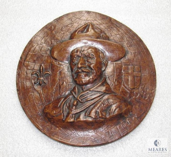 BSA Scout "The Chief" Robert Baden-Powell 8.5" Plaster Plaque