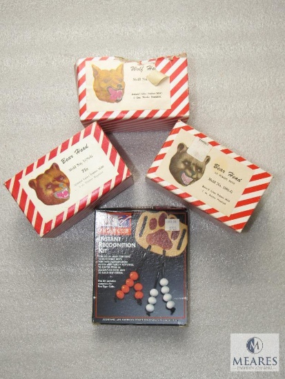 Lot 3 Vintage Cast & Paint Molds & Instant Tiger Recognition Kit