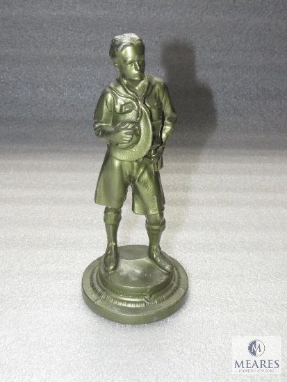 Vintage Boy Scout Statue Trophy Silver like Finish 8.25"