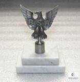 Vintage BSA Scout Eagle Logo Trophy w/ Marble Bases 6